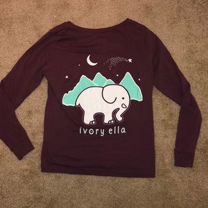 Maroon Ivory Ella Long Sleeve